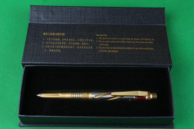 4 Different colors in stock survival defense pen with LED light UD402169
